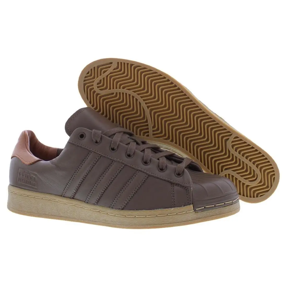 Adidas Superstar Lux Leather Mens Shoes Size 10 Color: Brown/brown/gum