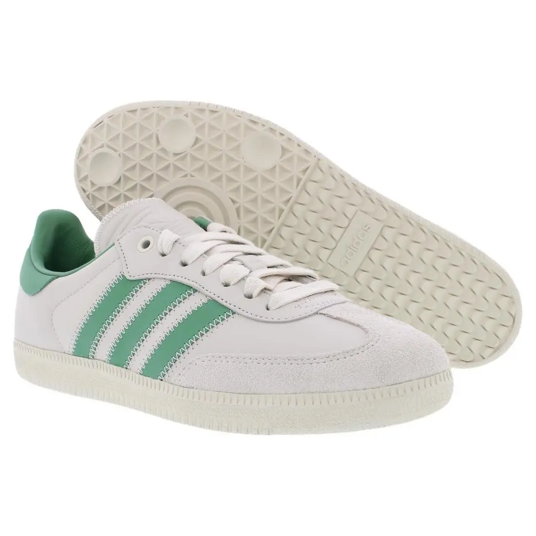 Adidas Humanrace Samba Leather Mens Shoes Size 8 Color: Preloved Green/aluminum
