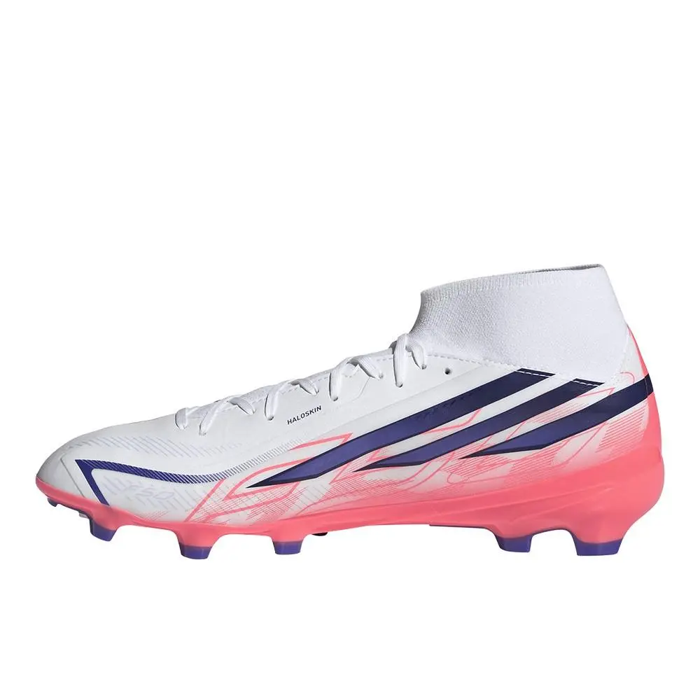 Adidas shoes - adidas F50 Hyperfast League Mid Firm Ground Soccer Cleats - SB1158-IH7090 - White (UPC: 198328192139) 1