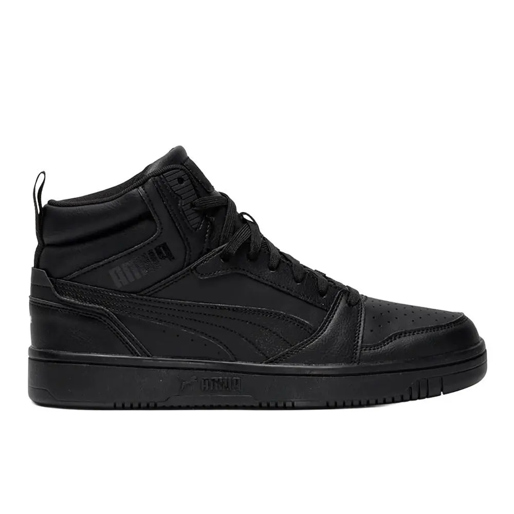 Puma Rebound V6 Mid Lace Up Mens Black Sneakers Casual Shoes 39232651