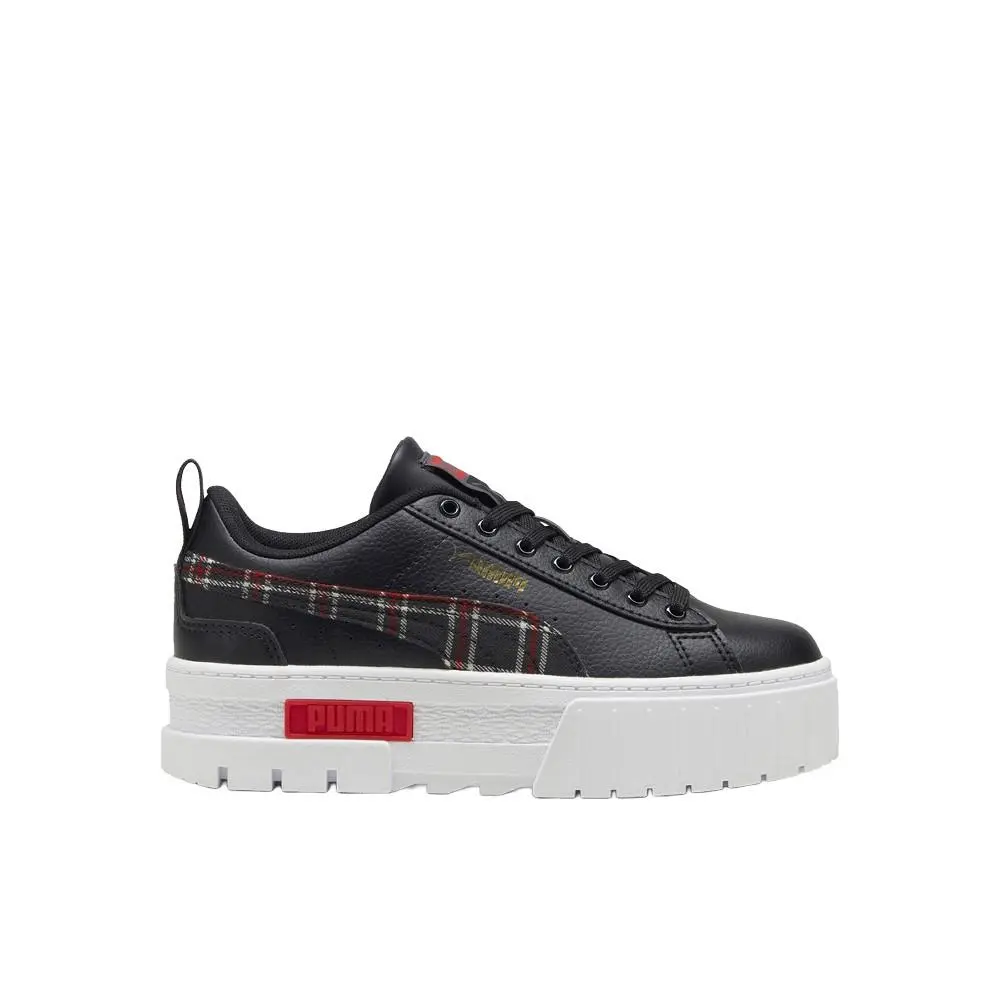 Puma shoes - PUMA Mayze Winter Tartan Plaid Lace Up  Youth - 39806101 - Black 5