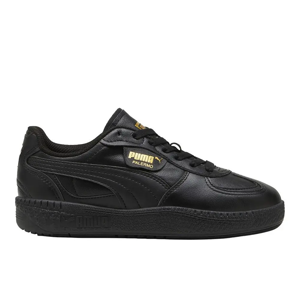 Puma Palermo Moda Leather Lace Up Womens Black Sneakers Casual Shoes 39773802
