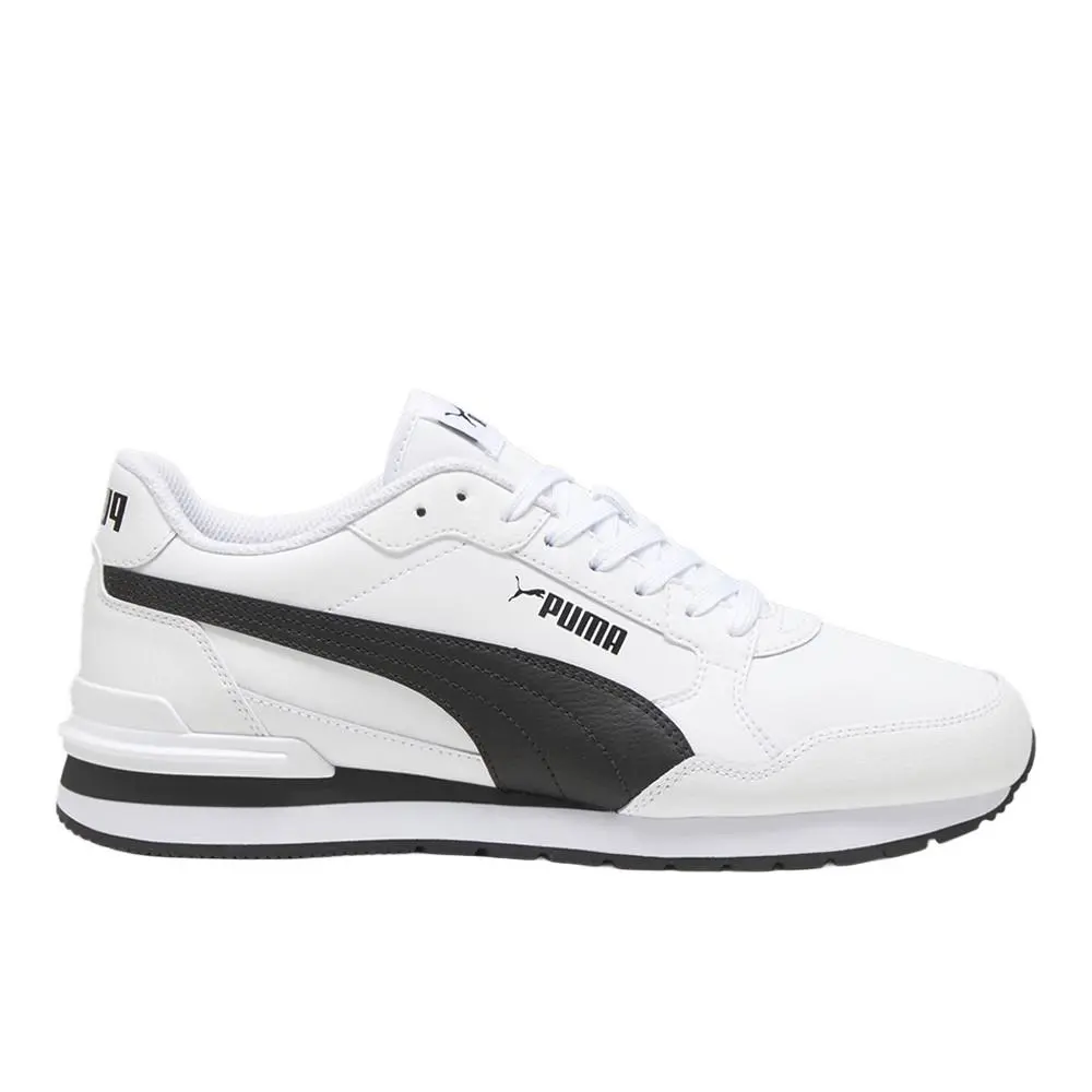 St Runner V4 Leather Lace Up Mens Off White White Sneakers Casual Shoes 3 by Puma