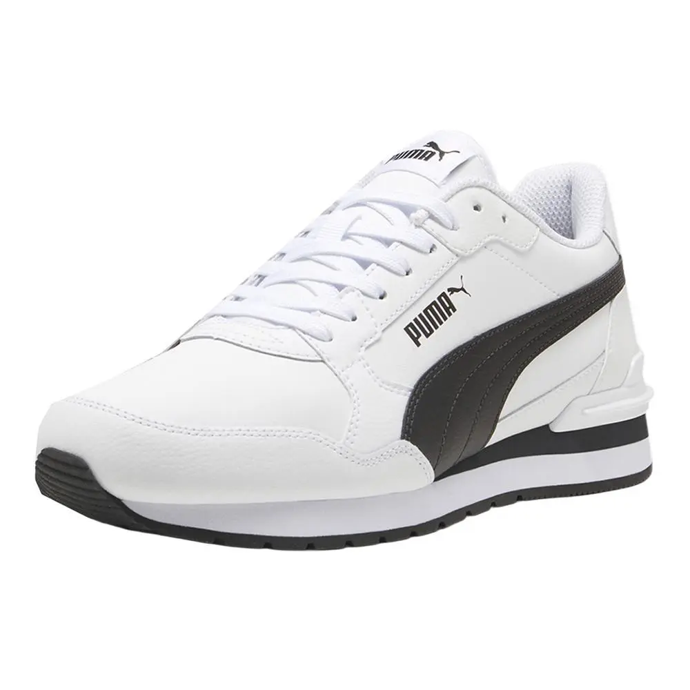 Puma shoes - PUMA St Runner V4 Leather Lace Up - 39906802 - Off White, White 0