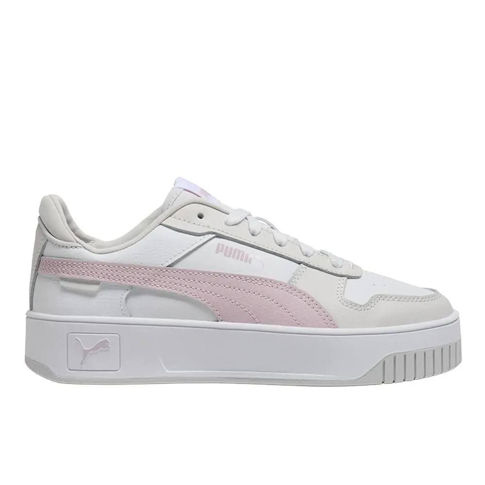 Puma Carina Street Platform Womens Pink White Sneakers Casual Shoes 38939046