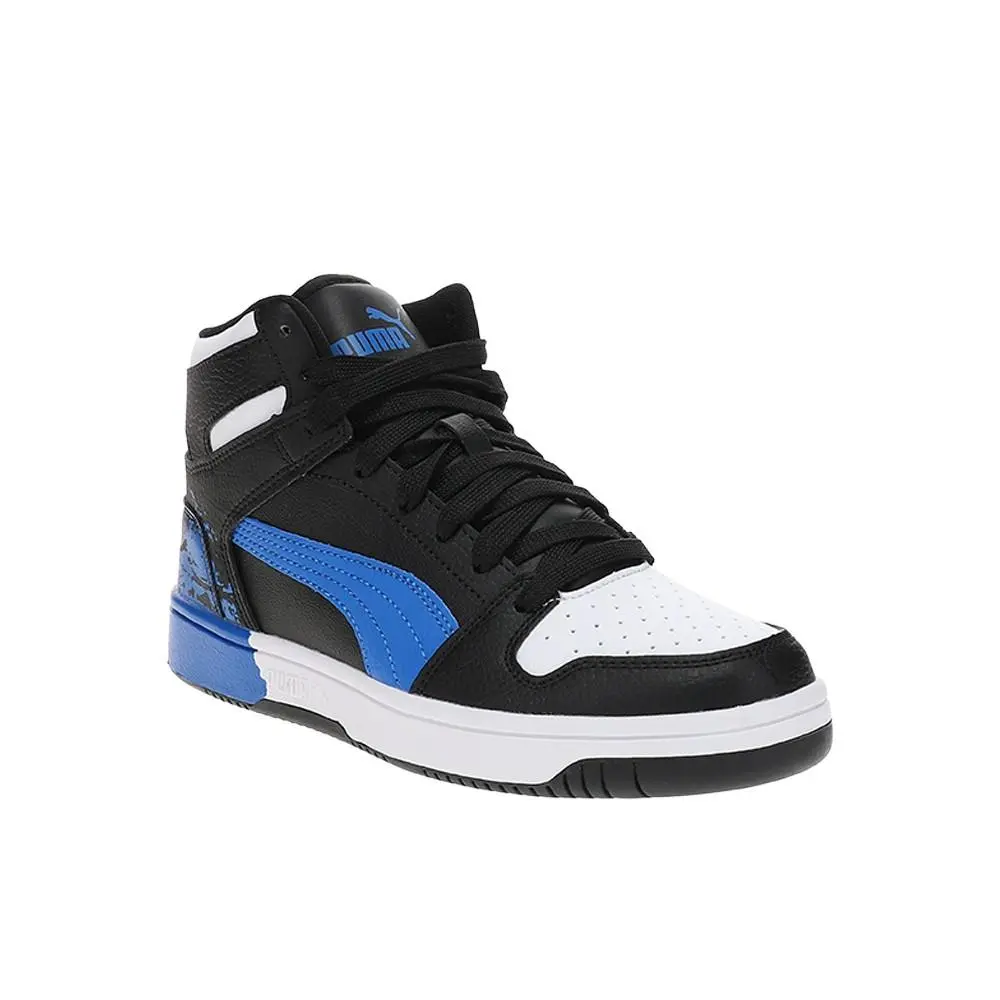 Puma shoes - PUMA Rebound Layup Rcl Scruff Reverse High Top  Youth - 40317901 - Black, Blue 0