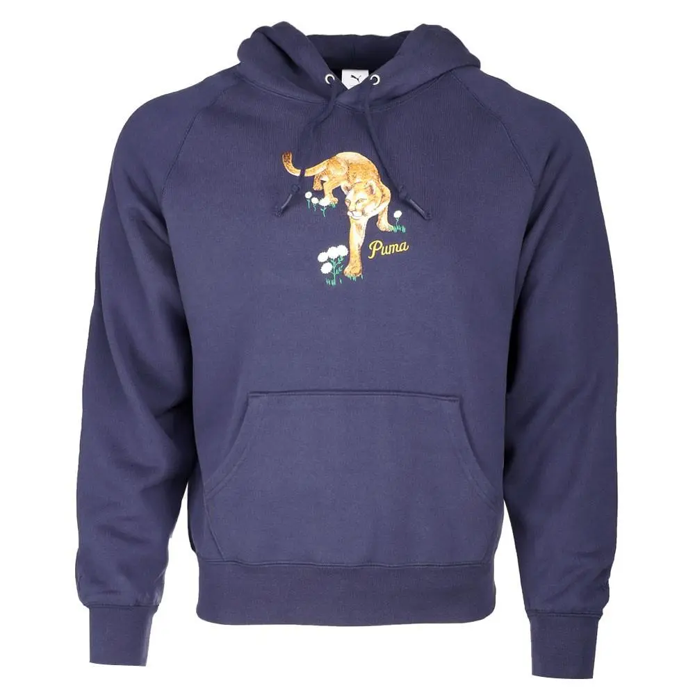 Puma X Noah Graphic Pullover Hoodie Mens Blue Casual Outerwear 62657506