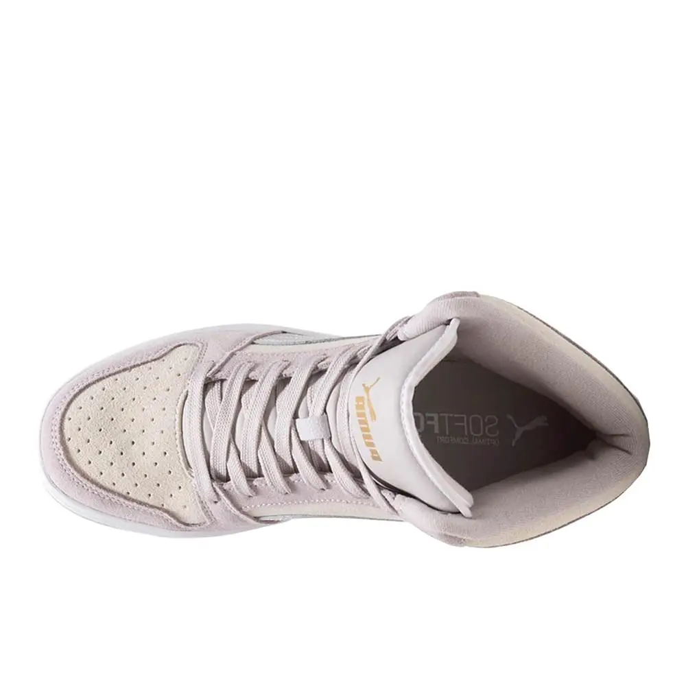 Puma shoes - PUMA Rebound Layup Stone Perforated High Top - 40187401 - Beige, Pink 2