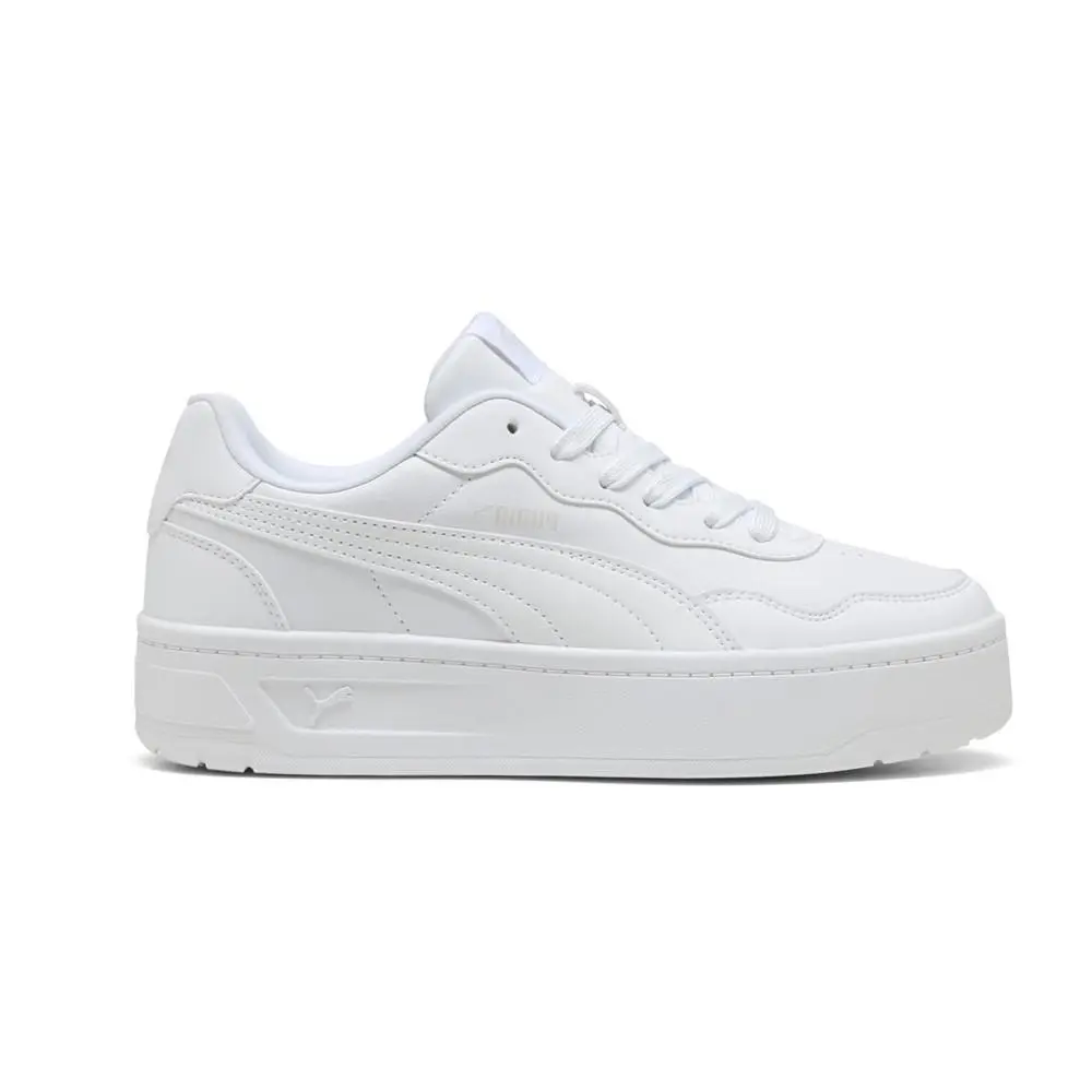 Court Lally Skye Lace Up Womens White Sneakers Casual Shoes 40036801 by Puma