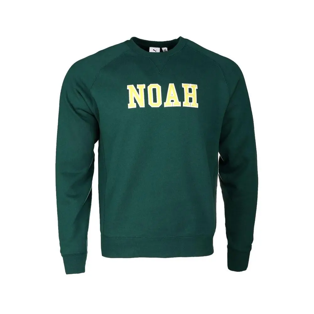 Puma X Noah Embroidered Crew Neck Sweatshirt Mens Green 62841560