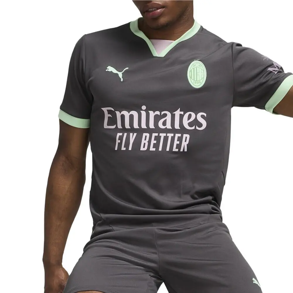 Puma clothing - PUMA Ac Milan Third Crew Neck Replica Jersey - 77503103 - Grey 3