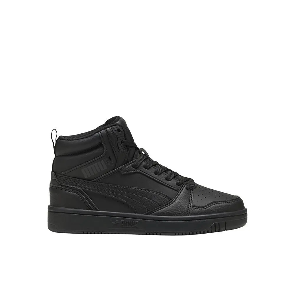 Puma Rebound V6 Mid High Top Youth Boys Black Sneakers Casual Shoes 39383139