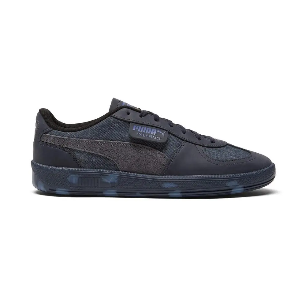 Puma Palermo Latin Punk Lace Up Mens Blue Sneakers Casual Shoes 40209601