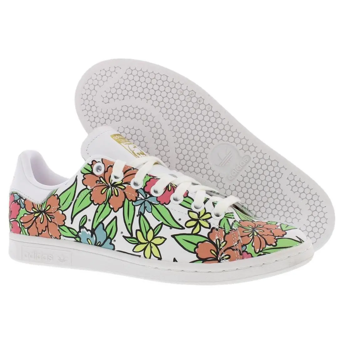 Adidas Stan Smith Leather Womens Shoes Size 7.5 Color: White/multicolored