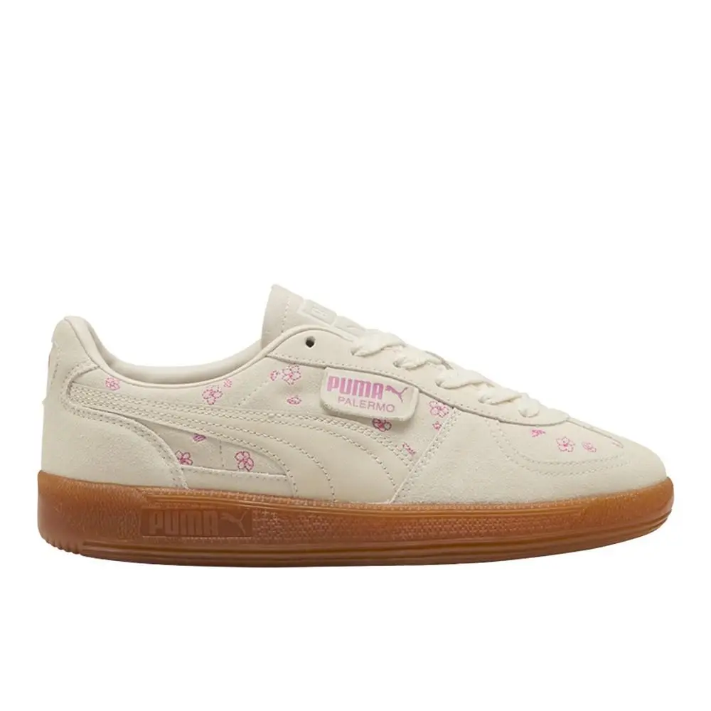 Puma Palermo Cherry Blossom Ii Lace Up Womens Off White Sneakers Casual Shoes 4