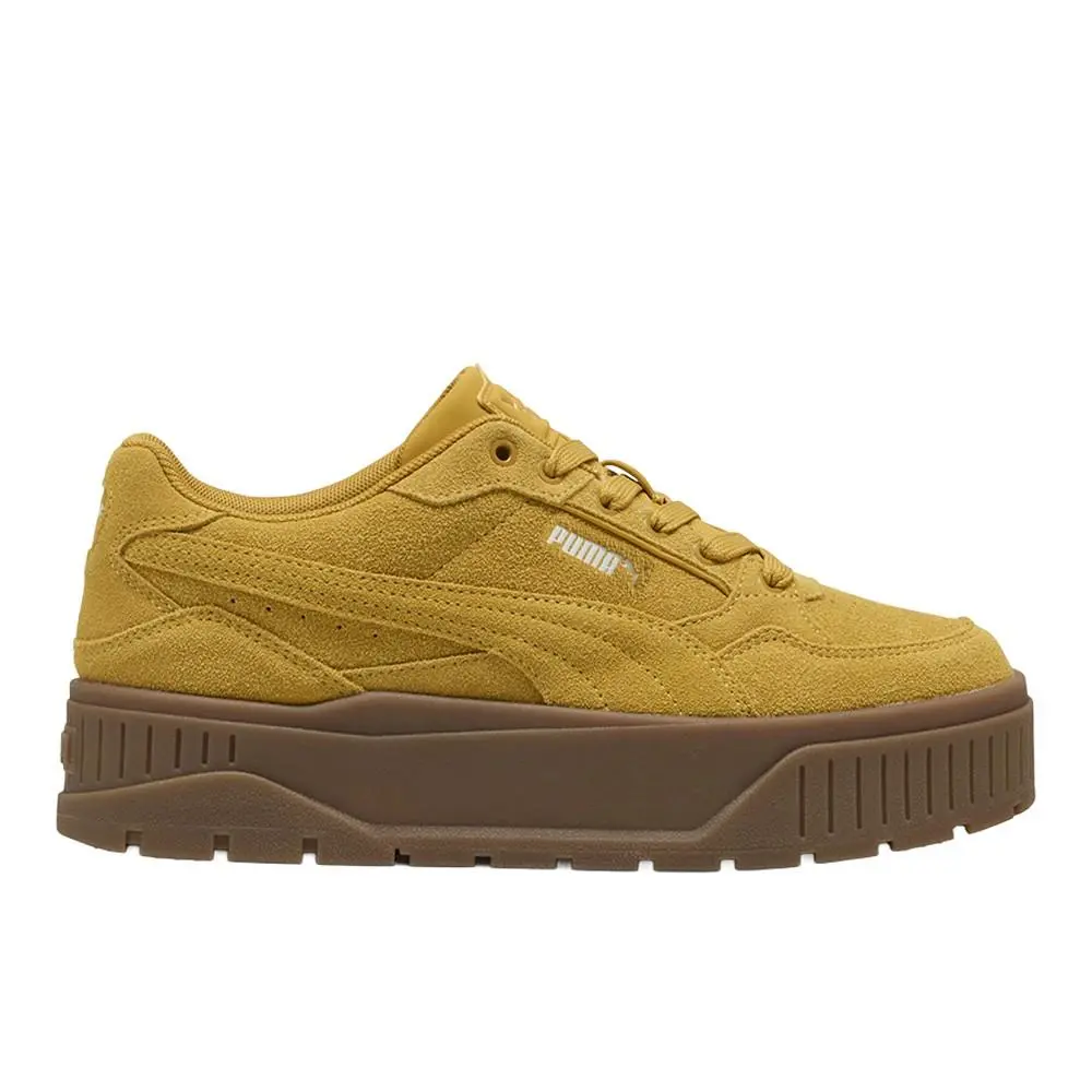Puma Karmen Ii Idol Suede Lace Up Womens Yellow Sneakers Casual Shoes 39746209