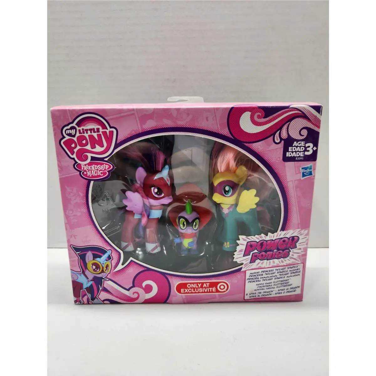 My Little Pony Power Ponies Set Trio - Twilight Sparkle Fluttershy Spike
