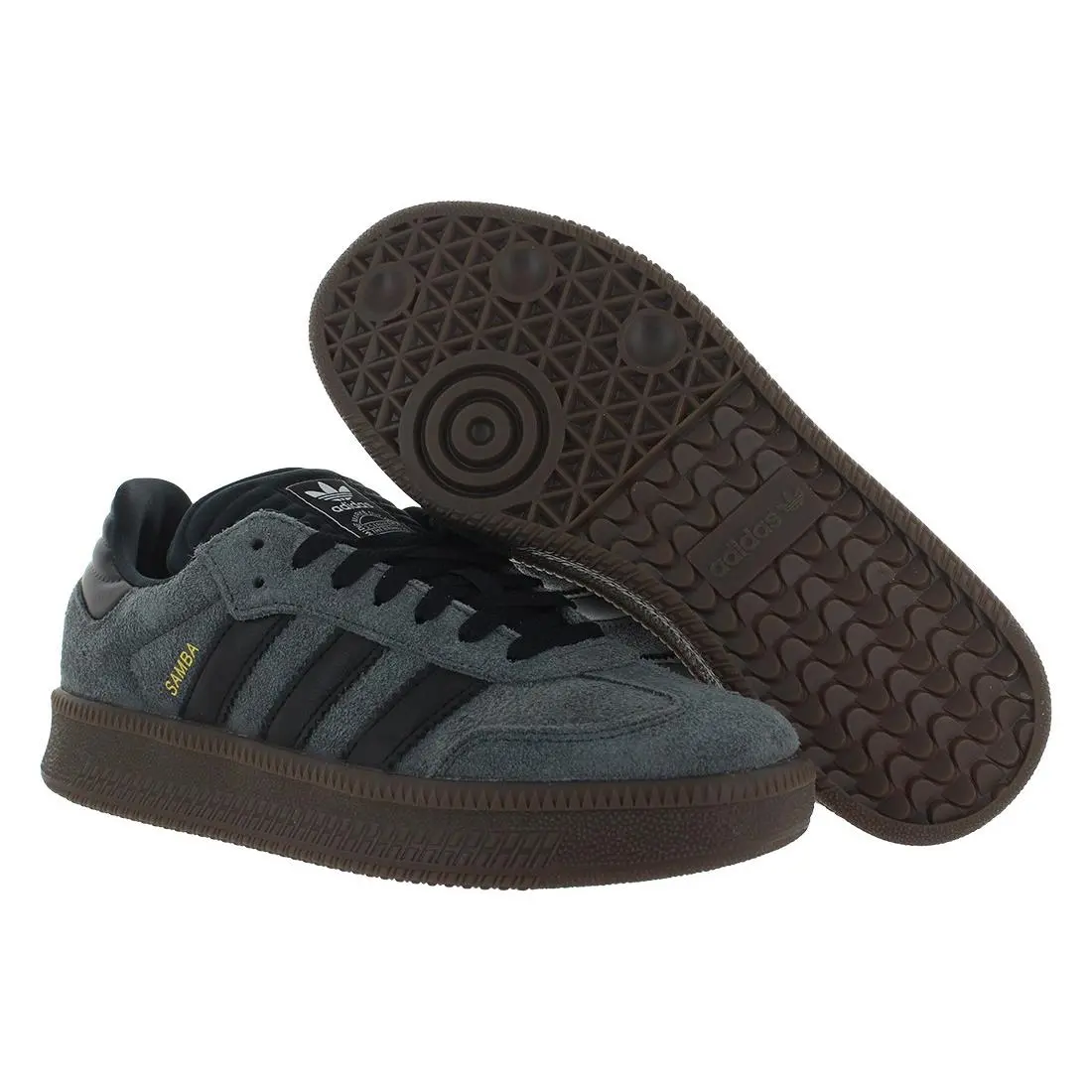 Adidas Samba Xlg Suede Unisex Shoes Size 8 Color: Grey Six/core Black/gum 5