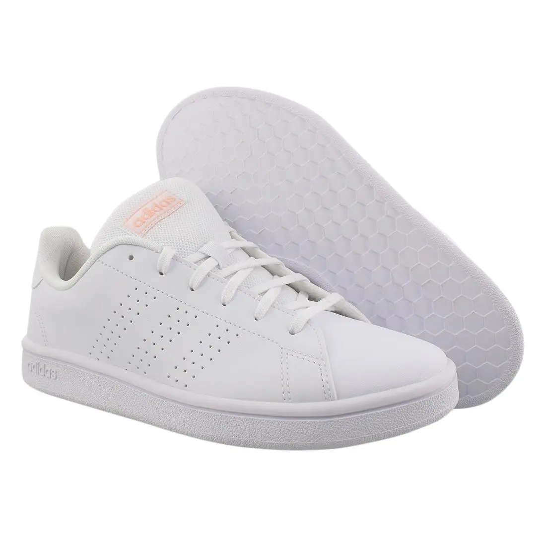 Adidas Advantage Base Womens Shoes Size 7 Color: Cloud White/glow Pink/core