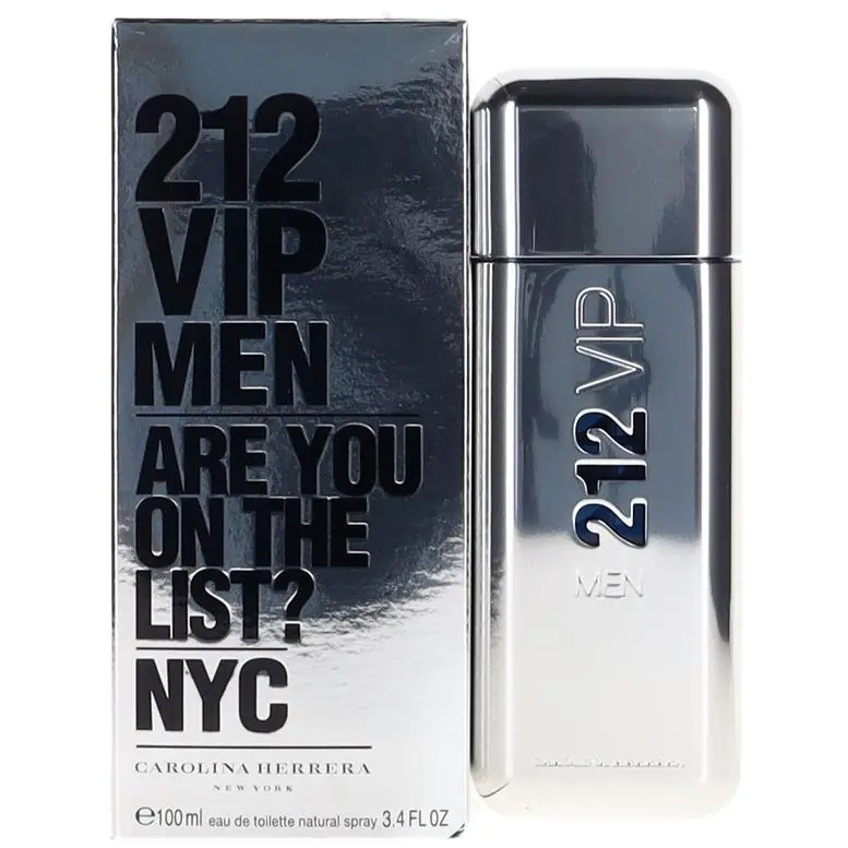 212 Vip Men By Carolina Herrera For Men Edt Cologne Spray 3.4oz Shopworn