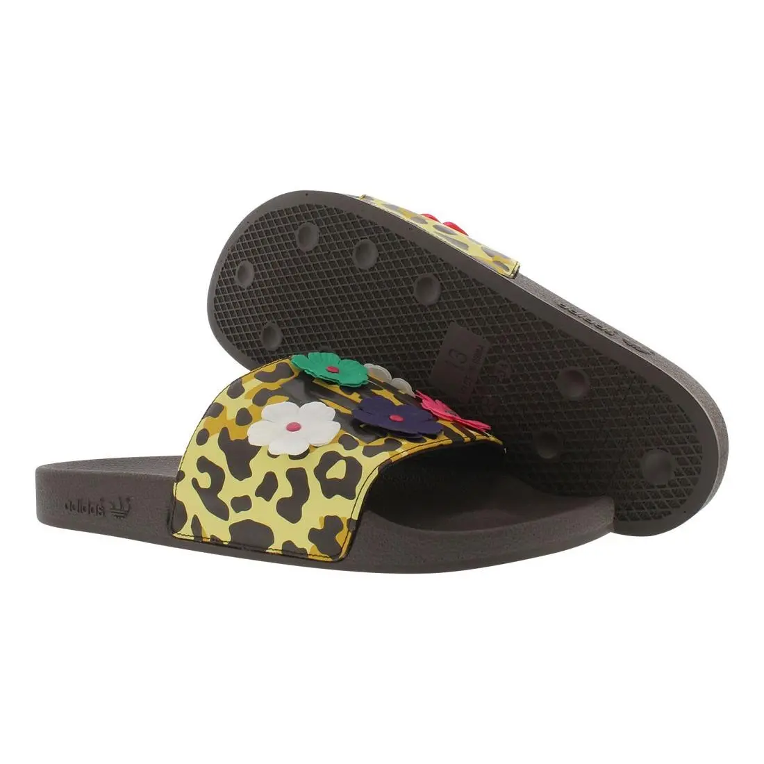 Adidas JS Adilette Leopard Slide Mens Shoes Size 13 Color: Black/leopard