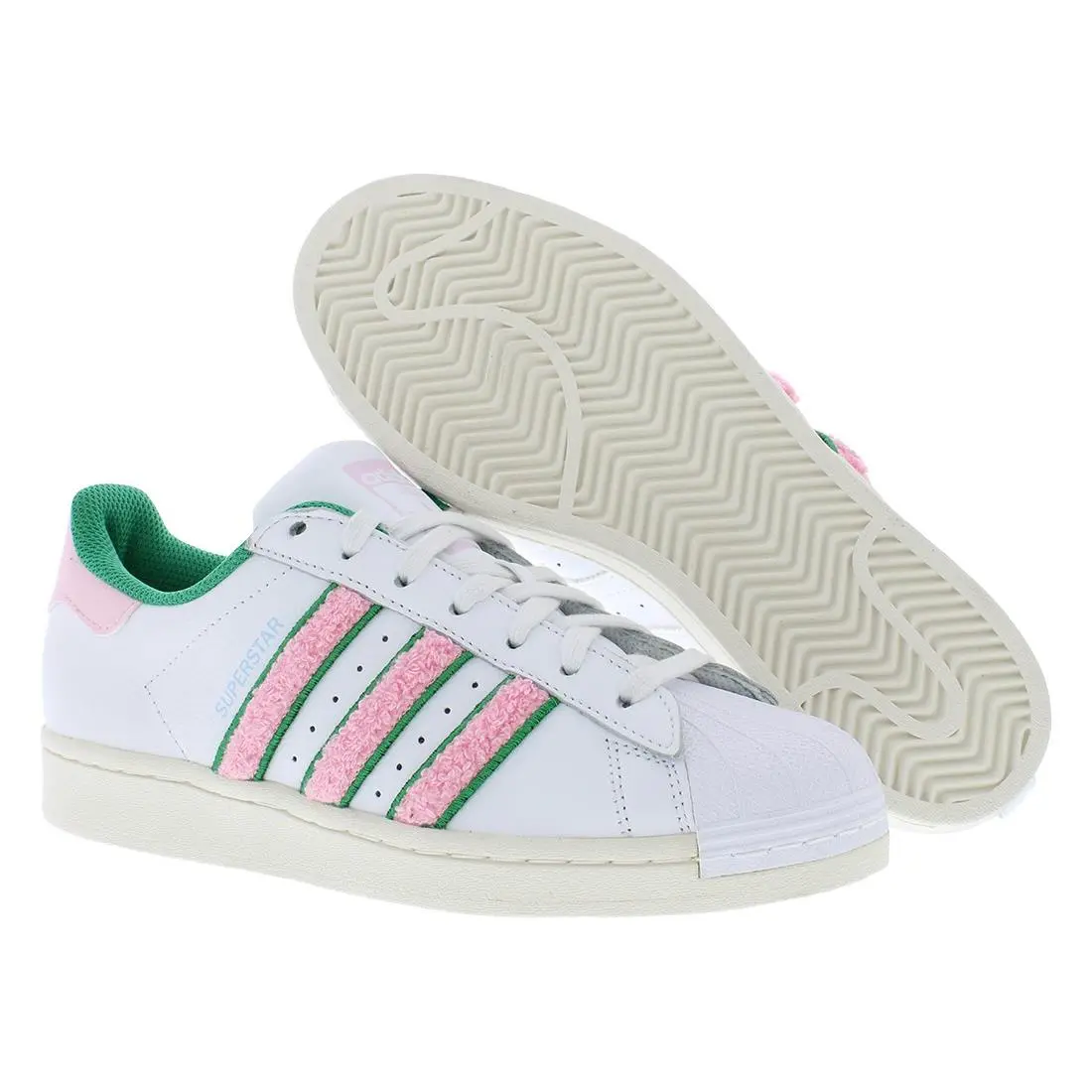 Adidas Superstar Leather Womens Shoes Size 7 Color: White/white/green