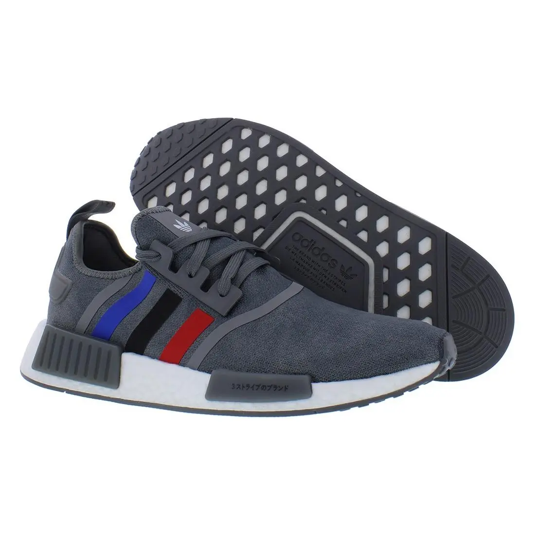 Adidas Nmd R1 Mens Shoes Size 7.5 Color: Gray/red/white/blue/black