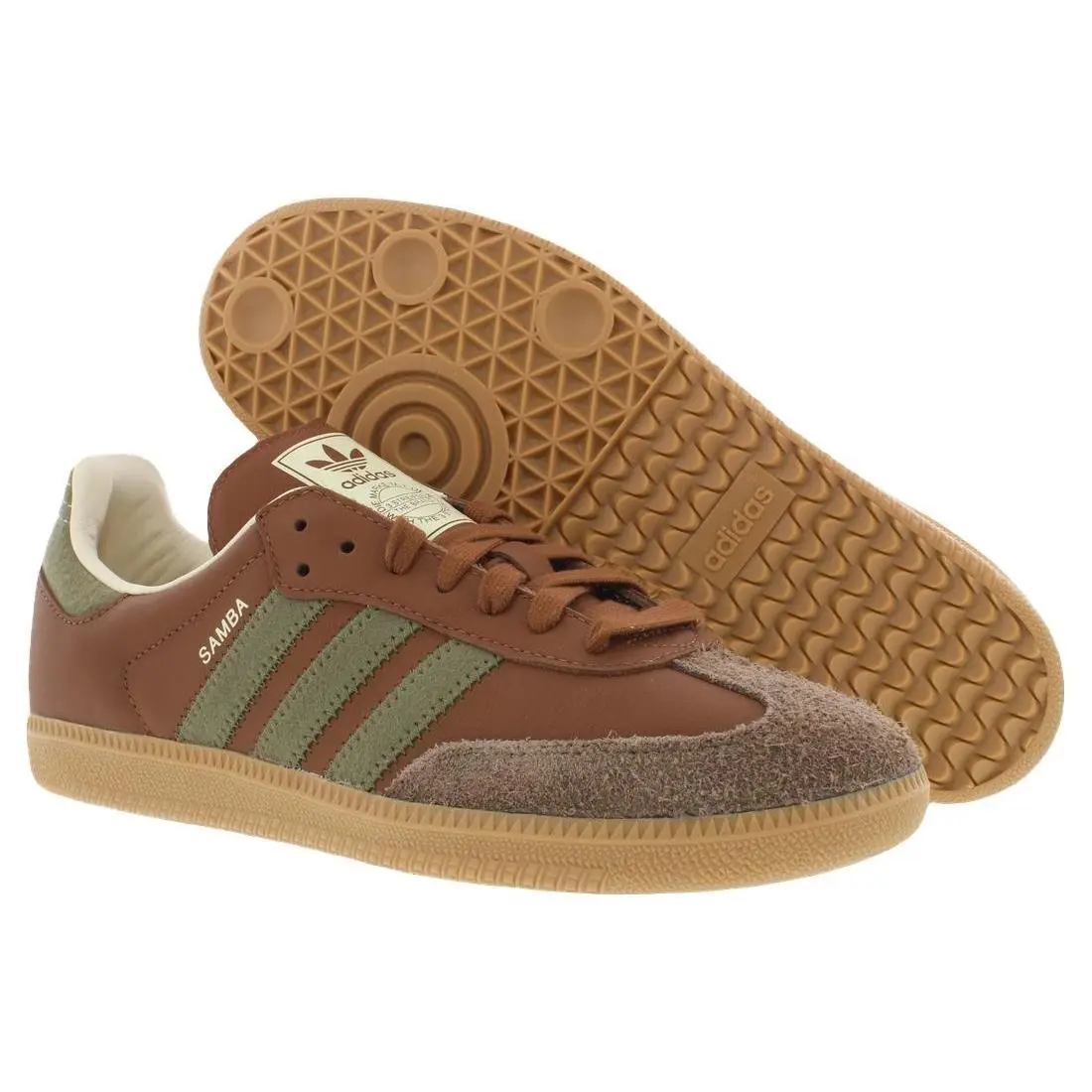 Adidas Samba Leather Mens Shoes Size 8.5 Color: Prelove Brown/olive
