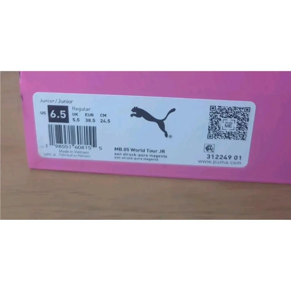Puma shoes - MB.05 World Tour JR - World Tour - 312249-01 - Pink, Silver, Purple 5