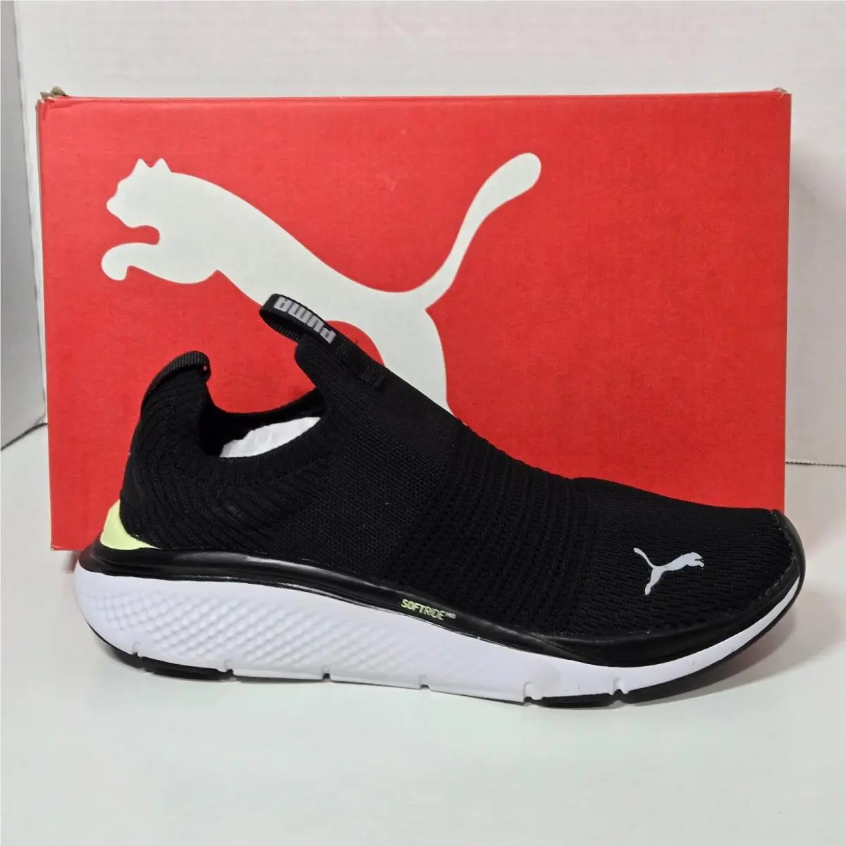 Women`s Softride Pro Echo Slip On Running Shoes Sneakers Black Size 6.5 by Puma
