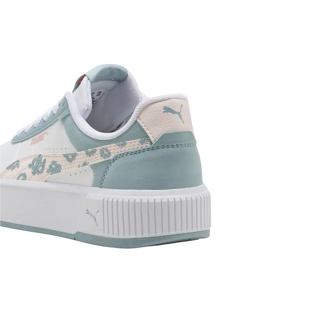Puma shoes - PUMA Carina Mia Floral Lace Up  Youth - 40563001 - White (UPC: 198556513980) 5
