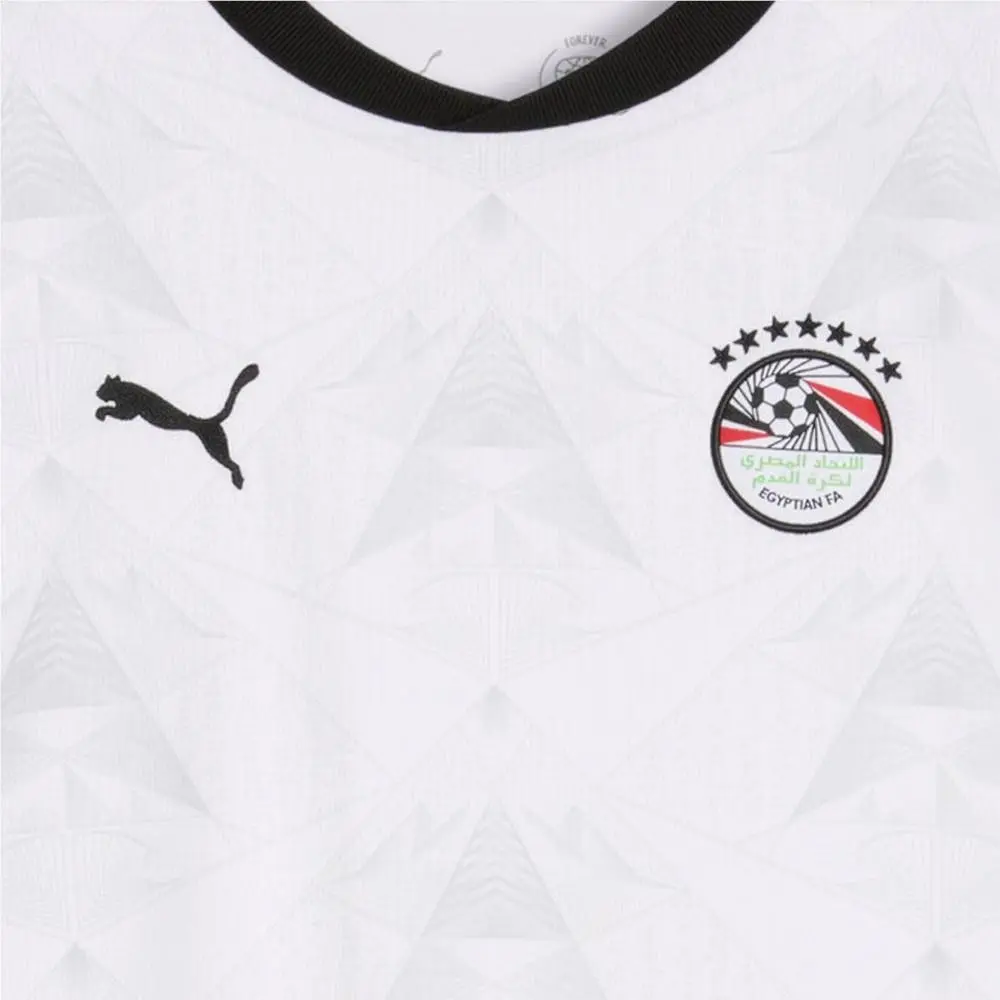 Puma clothing - PUMA Egypt Crew Neck Short Sleeve Soccer Away Jersey Replica Yout - 78355902 - White (UPC: 199259356423) 1