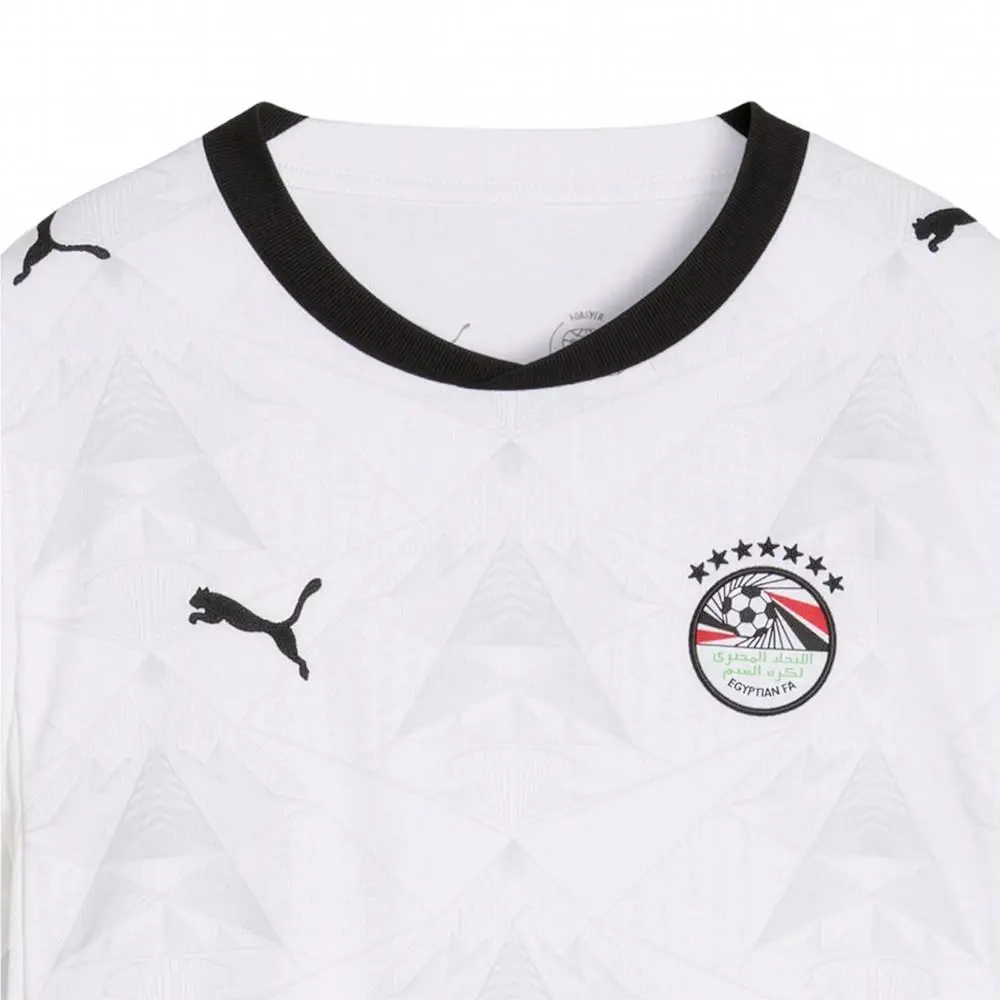 Puma clothing - PUMA Egypt Crew Neck Short Sleeve Soccer Away Jersey Replica Yout - 78355902 - White (UPC: 199259356423) 4