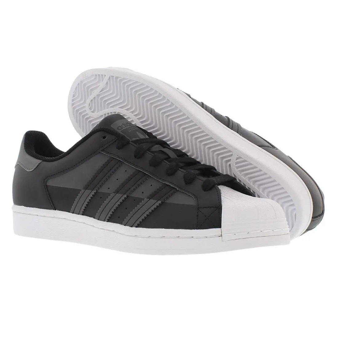 Adidas Superstar Leather Mens Shoes Size 7.5 Color: Black