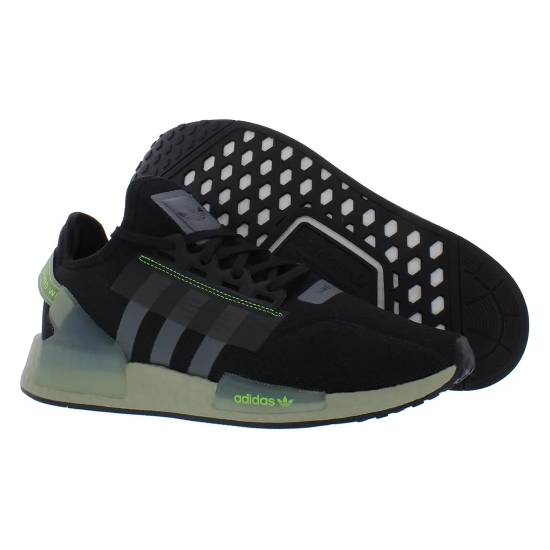 Adidas Nmd R1 V2 Mens Shoes Size 7.5 Color: Black/gray/green