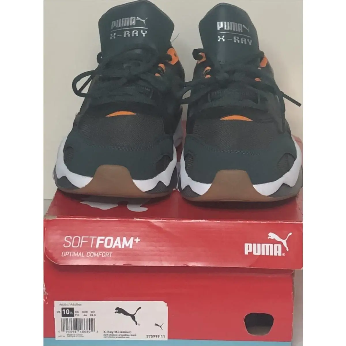 X-ray Millenium 375999-11 Dark Shadow Balck Green Gray Men`s Size 10.5 by Puma