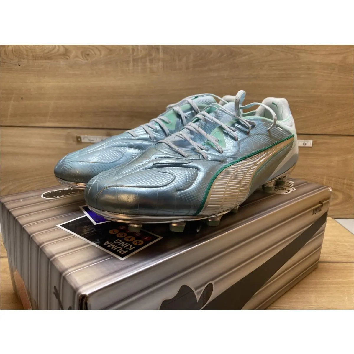 King 20 Ultimate Carbon Nyc Fg/ag Icy Blue 108959-01 Men`s 14 by Puma