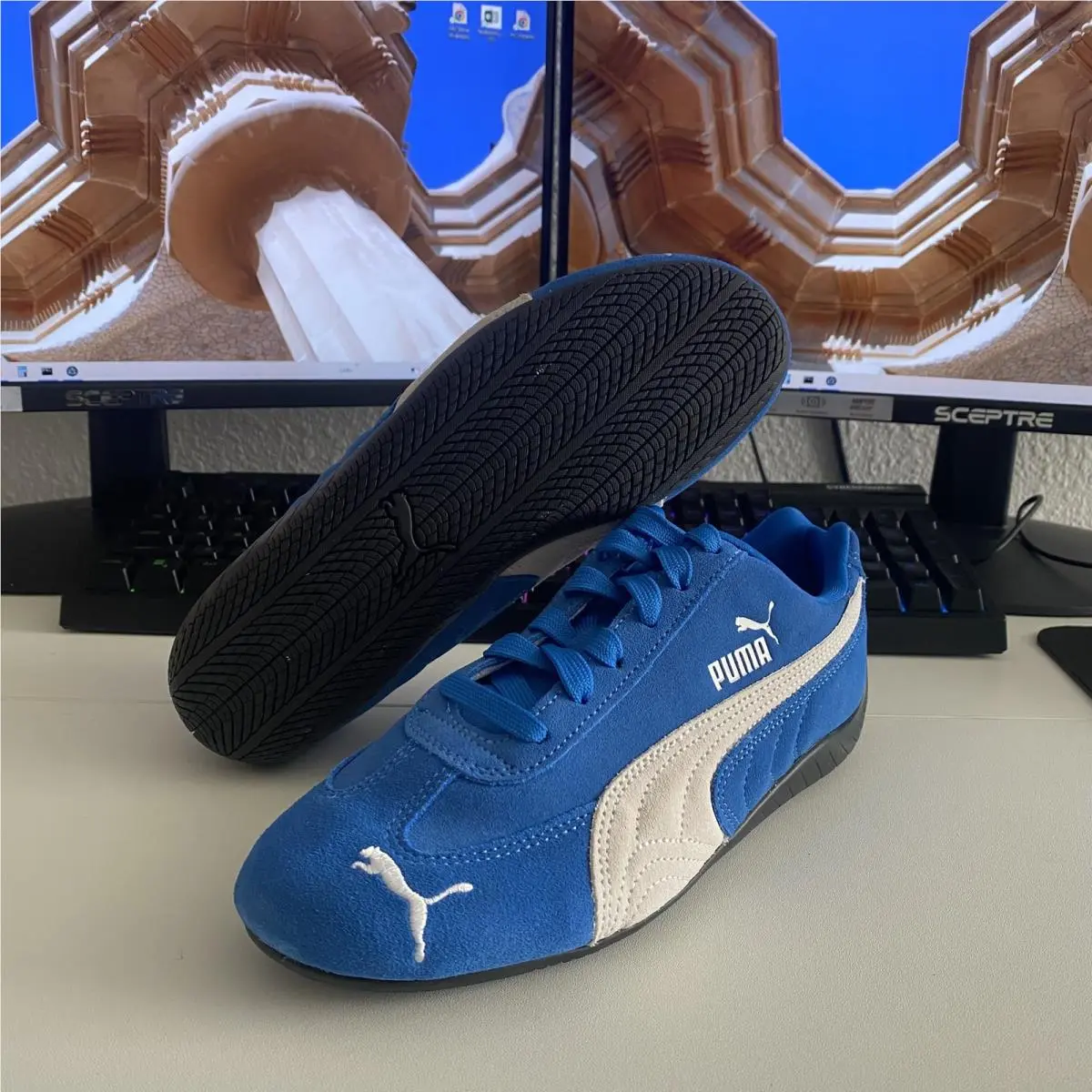 Speedcat Blue Suede Sneakers Men`s Shoes by Puma