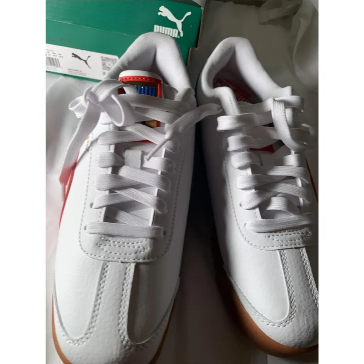 Puma shoes - Puma Roma Rwb Lace Up  Youth - 38834201 - White (UPC: 0195551414823) 14