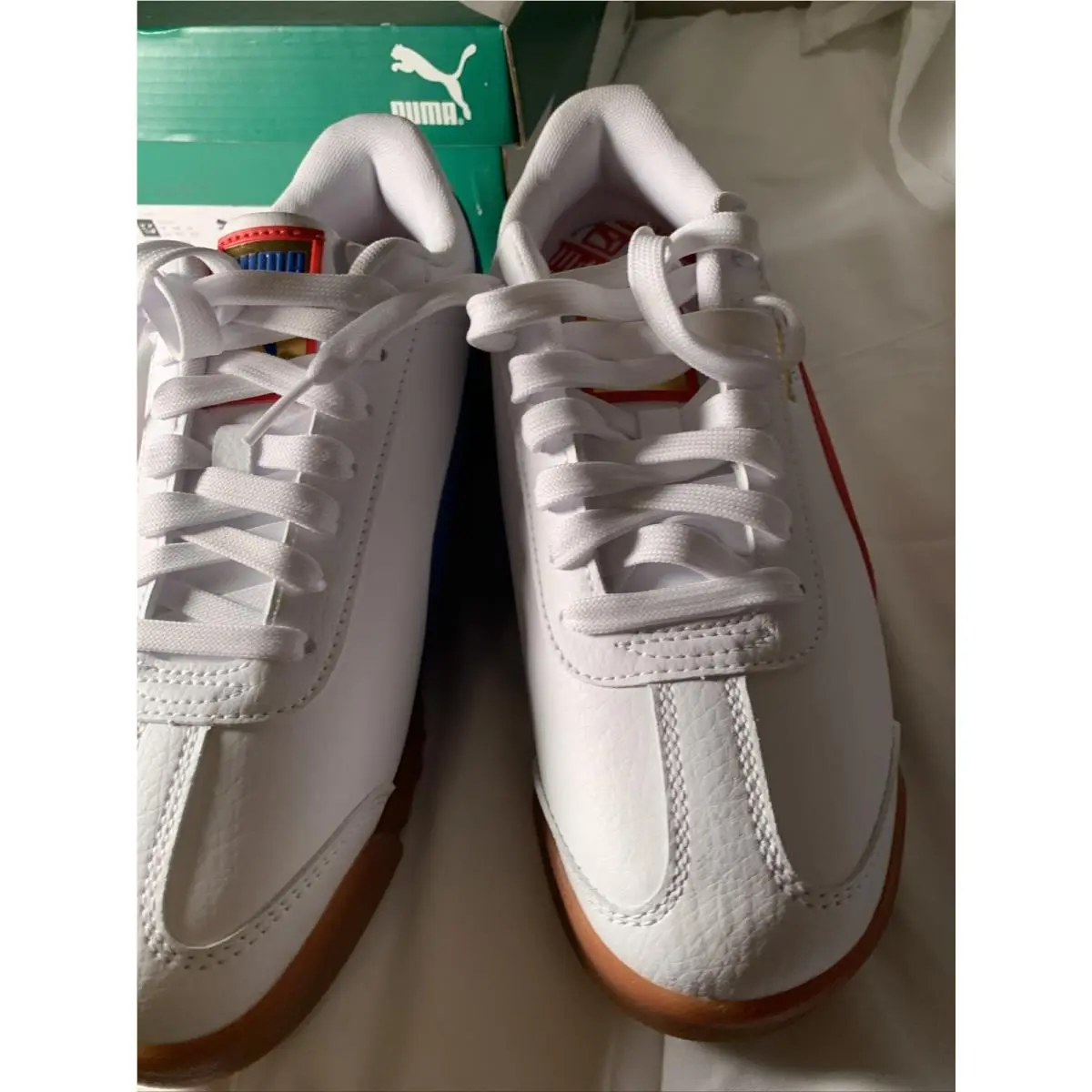 Puma shoes - Puma Roma Rwb Lace Up  Youth - 38834201 - White (UPC: 0195551414823) 15