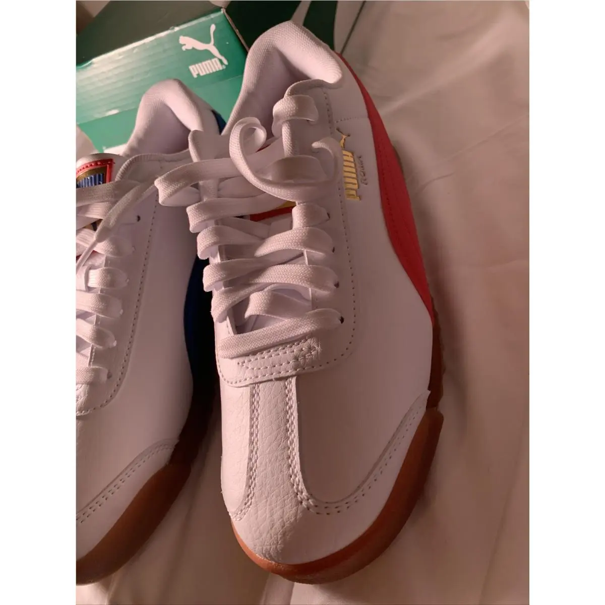 Puma shoes - Puma Roma Rwb Lace Up  Youth - 38834201 - White (UPC: 0195551414823) 16