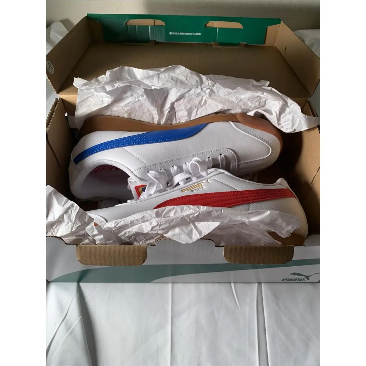 Puma shoes - Puma Roma Rwb Lace Up  Youth - 38834201 - White (UPC: 0195551414823) 18