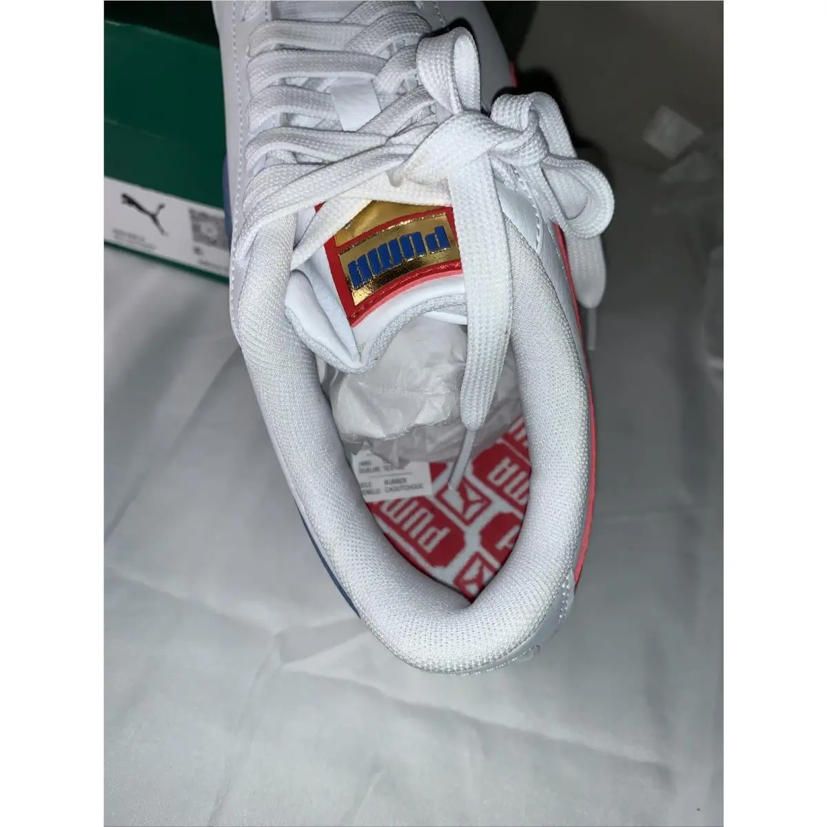 Puma shoes - Puma Roma Rwb Lace Up  Youth - 38834201 - White (UPC: 0195551414823) 4