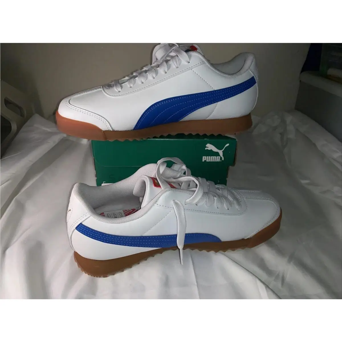 Puma shoes - Puma Roma Rwb Lace Up  Youth - 38834201 - White (UPC: 0195551414823) 7