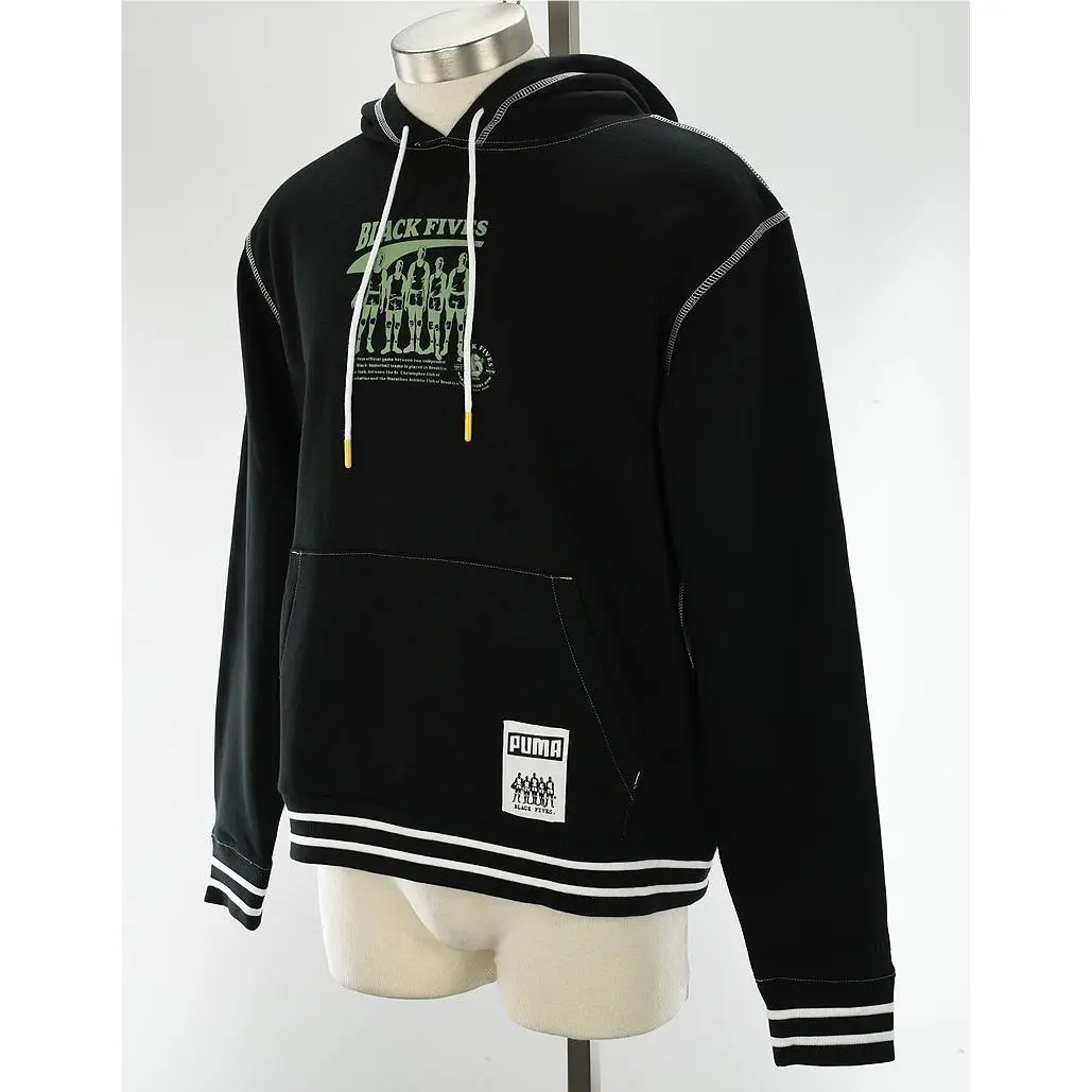 x Black Fives Black Graphic Basketball Cotton Hoodie Sweatshirt Medium by Puma