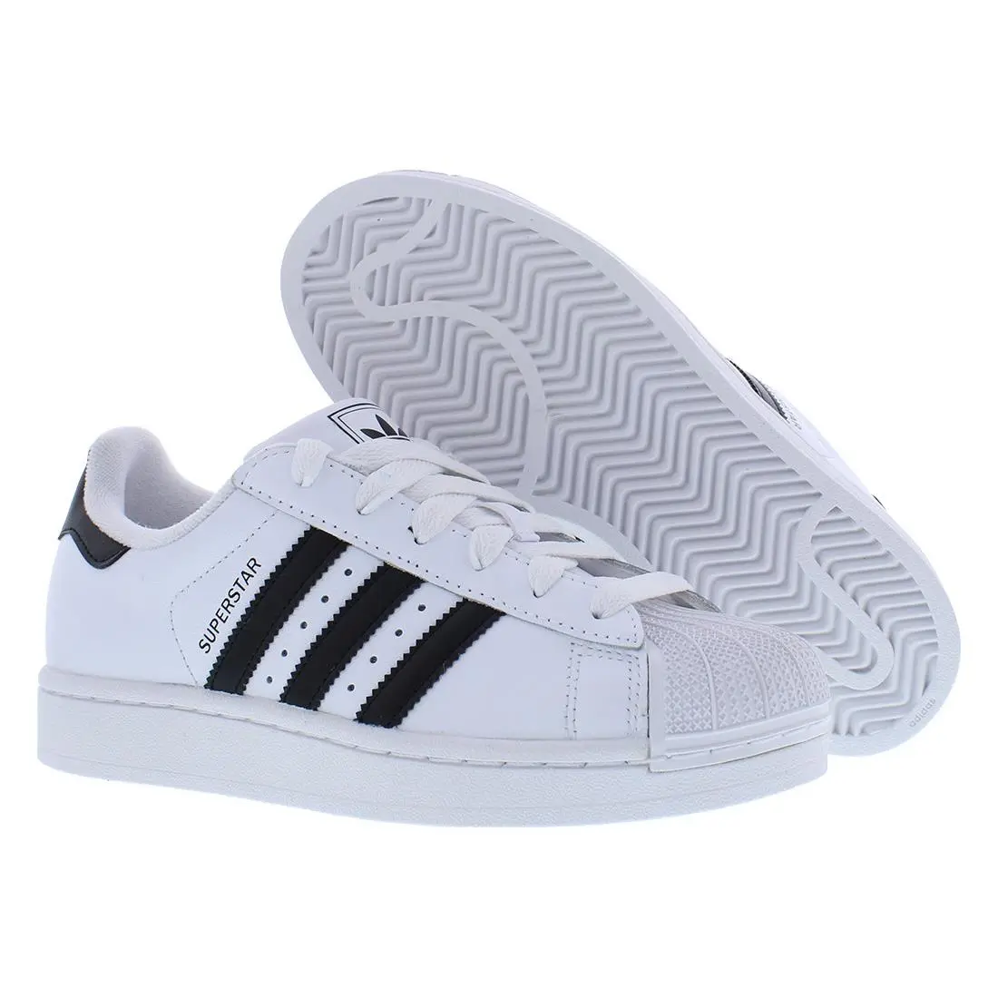 Adidas Superstar Leather GS Boys Shoes Size 5 Color: Cloud White/core