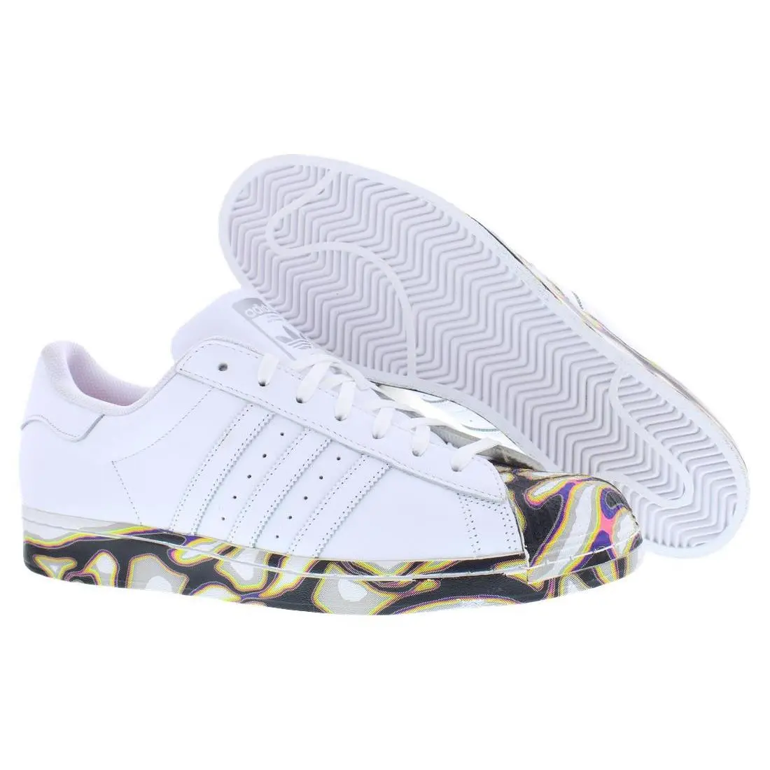 Adidas Pride Superstar PV Leather Mens Shoes Size 13 Color: Cloud White/silver