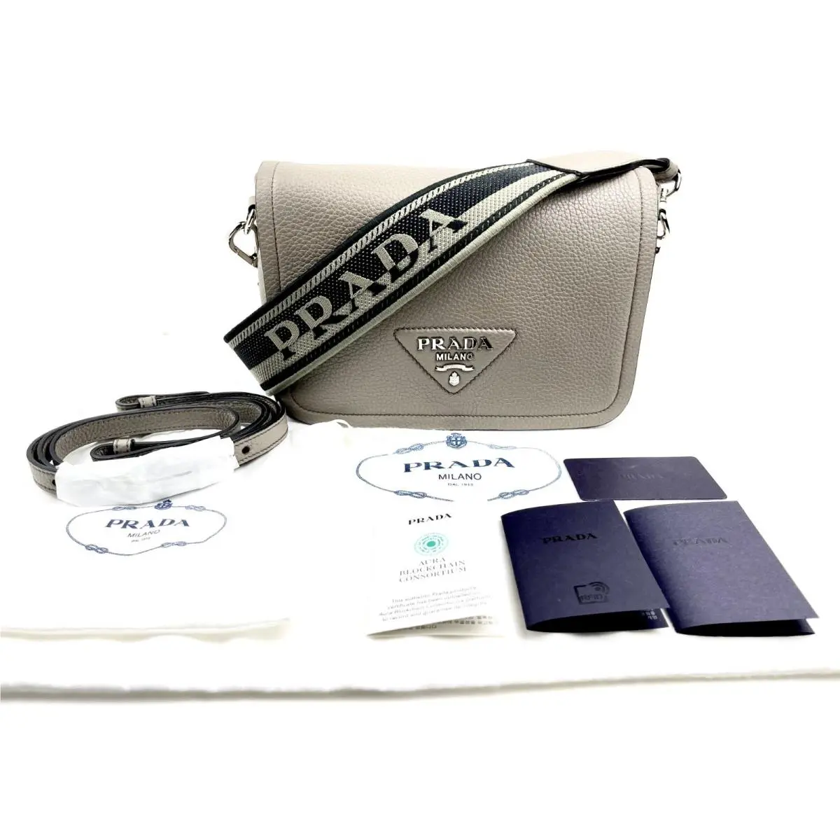 Retail Prada Vitello Daino Leather Flap Crossbody Bag