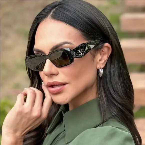 Prada Symbole PR17WS Green Black Prada Sunglasses Spr 17W 19D01T PR 17WS