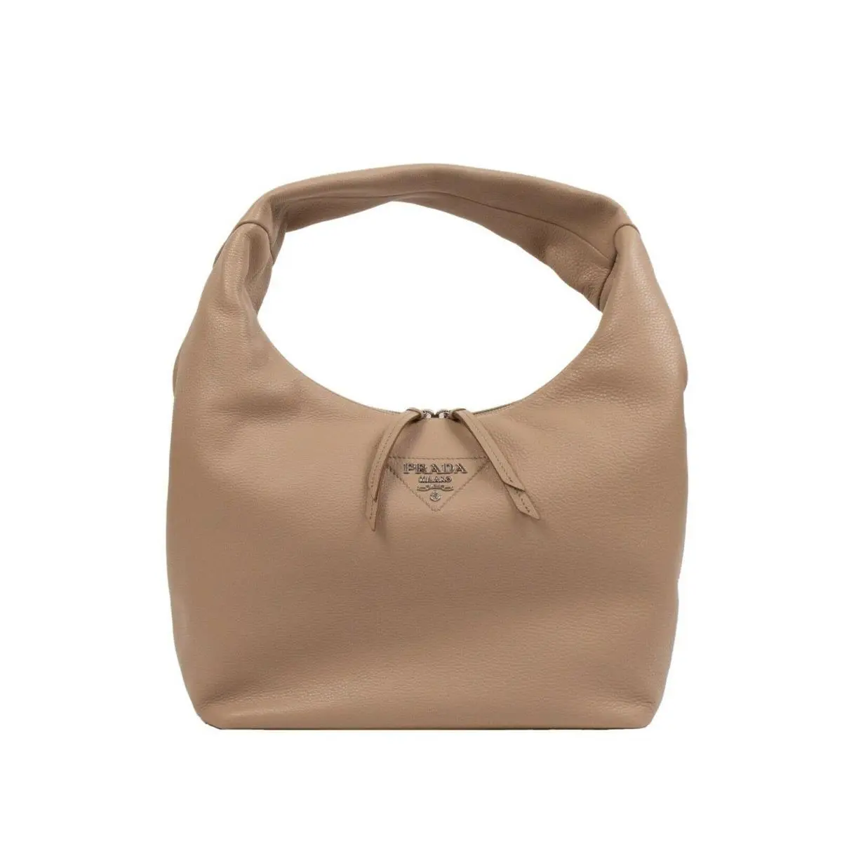 Prada Pink Calf Leather Hobo Medium Shoulder Bag